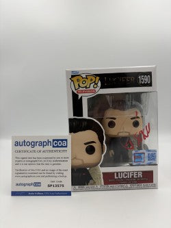 Lucifer - #1590 - Lucifer   - Signed By Tom Ellis  - Autographcoa Certified Funko Pop!
