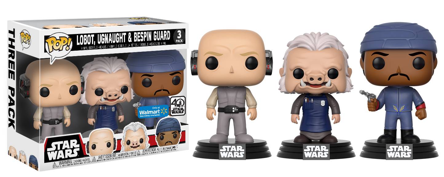 Lobot, Ugnaught & Bespin Guard - 3 Pack - Star Wars - Funko Pop - Walmart Exclusive