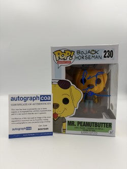 Mr. Peanutbutter - #230 - Funko Pop! - Animation - BoJack Horseman - Signed By Paul F Tomkins  - Autographcoa Certified Pop