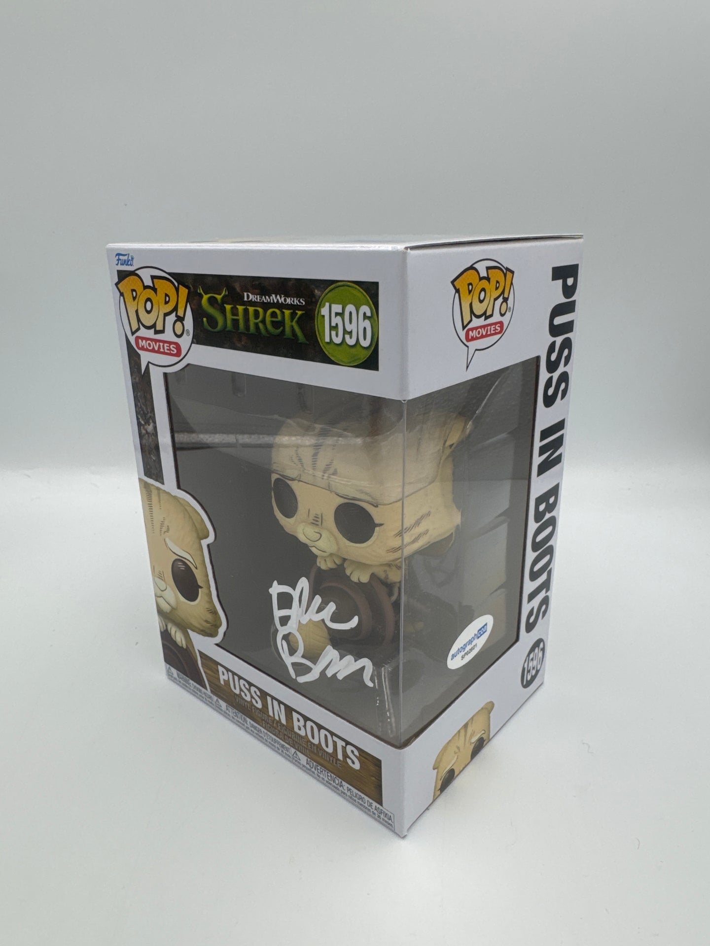 Puss in Boots- #1596 - Funko Pop! - Shrek - Signed By Eric Bauza - Certified Pop