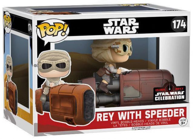 Deluxe Star Wars Episode VII The Force Awakens Rey With Speeder - #174 - Funko Pop! 2017 Orlando