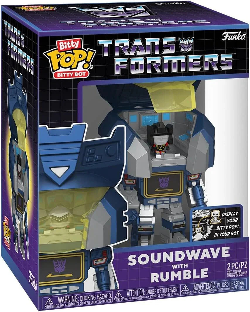 Alliance Entertainment Bitty Bots: Transformers - Soundwave Bot With Rumble Bitty