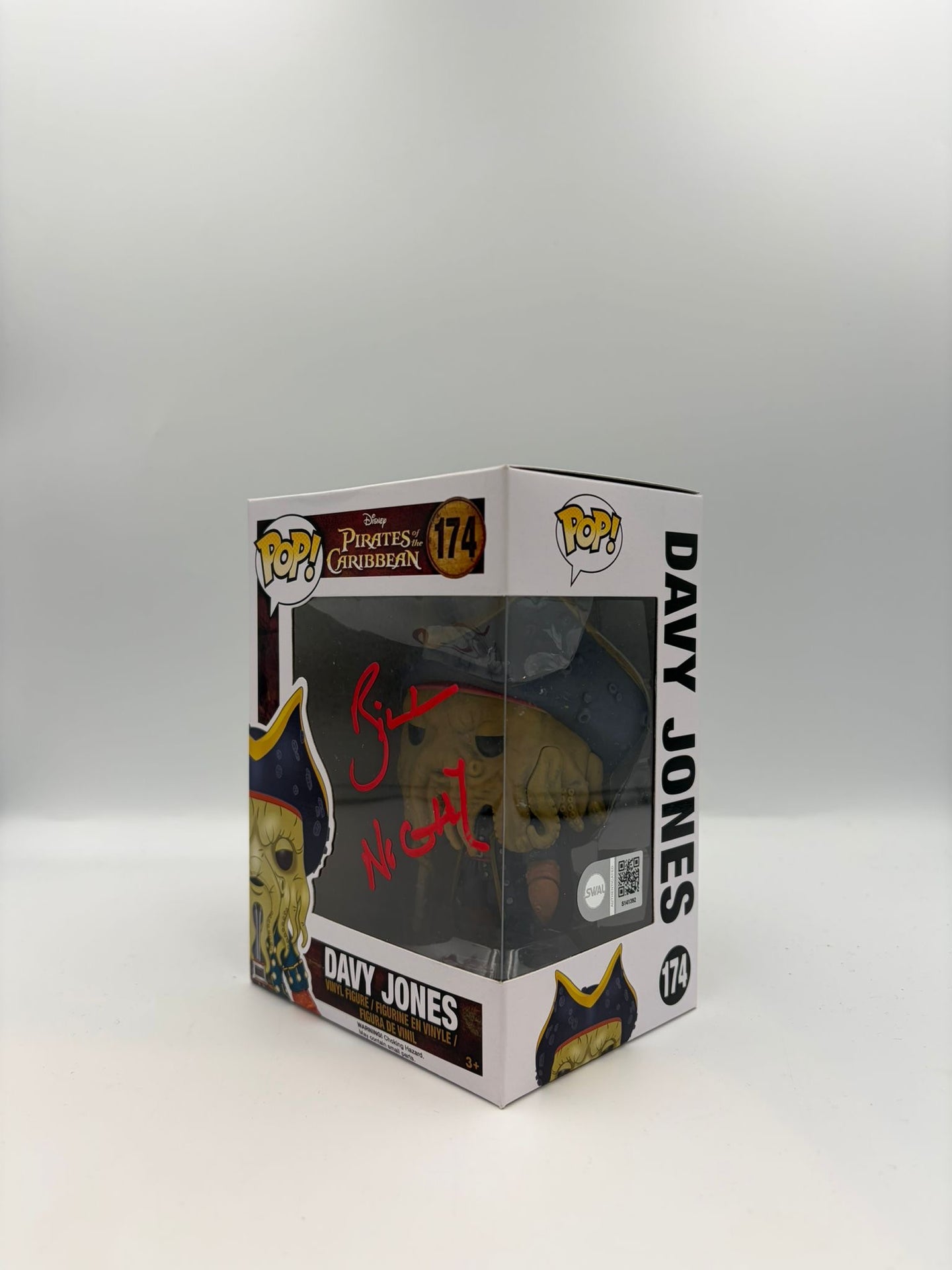 Davy Jones - #174 - Funko Pop! - Disney - The Pirates of the Caribbean  - Signed By Bill Nighy       - Certified Pop