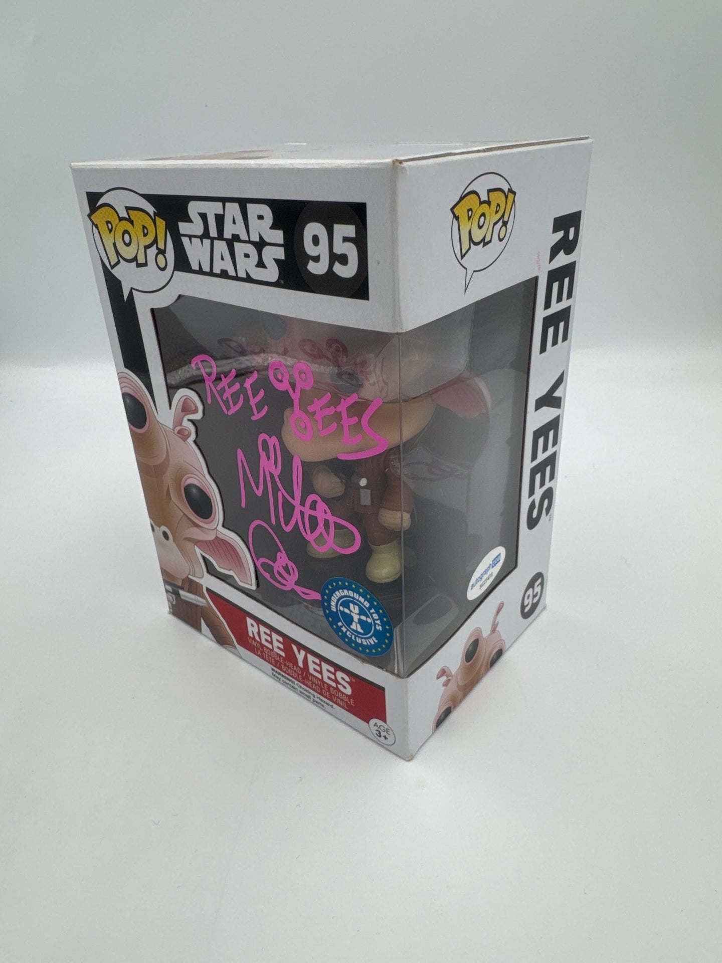 Ree Yees - #95 - Funko Pop! - Star Wars - Signed By Mike Quinn  - Autographcoa Certified Pop
