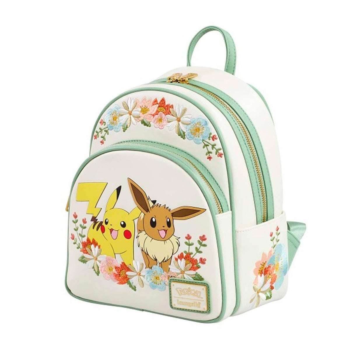 Pokémon Pikachu & Eevee Poke Ball Floral Mini Backpack - Loungefly