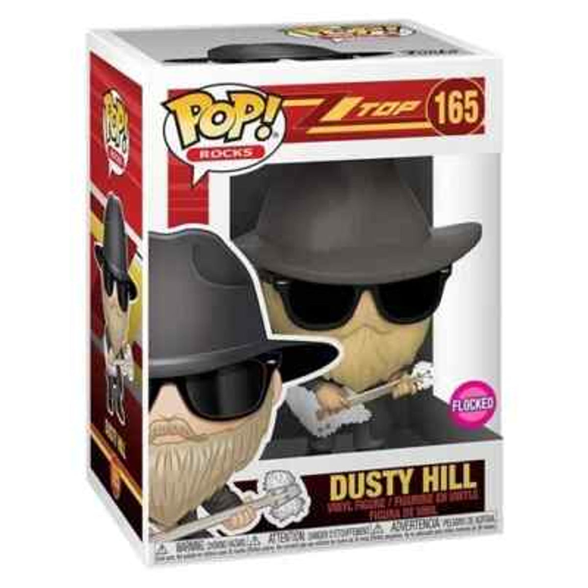 Funko Rocks ZZ Top Dusty Hill - #165 - Funko POP! Flocked
