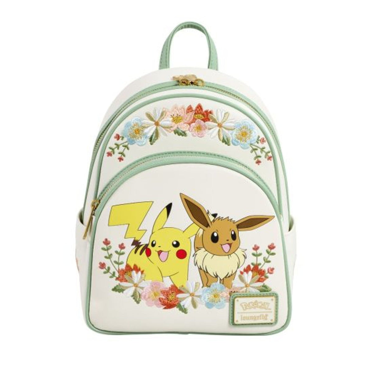 Pokémon Pikachu & Eevee Poke Ball Floral Mini Backpack - Loungefly