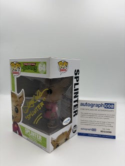Splinter- 64 - Funko Pop! - Teenage Mutant Ninja Turtles - Signed By Townsend Coleman  - Certified By Autographcoa