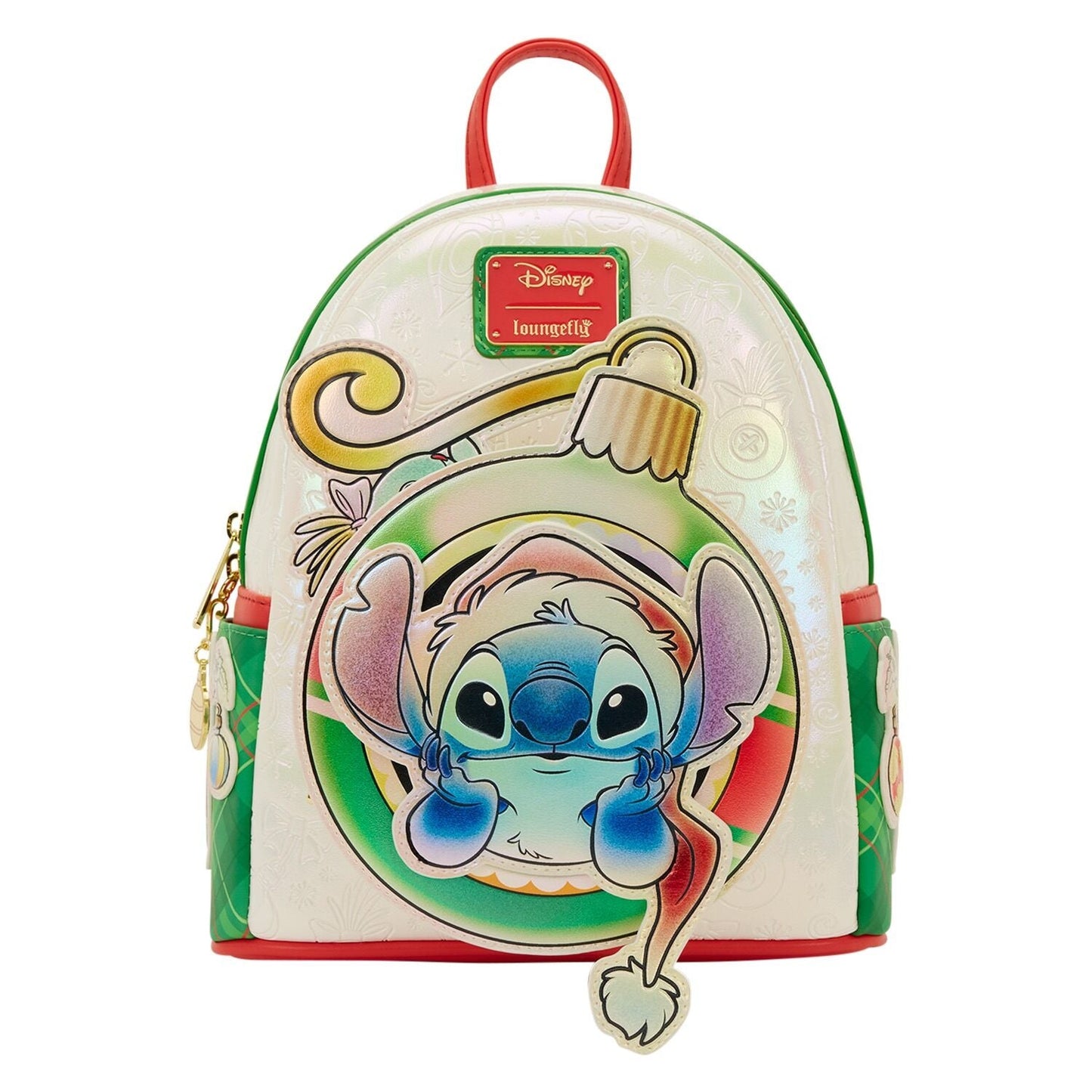 Stitch & Scrump Iridescent Holiday Ornament Mini Backpack – Loungefly