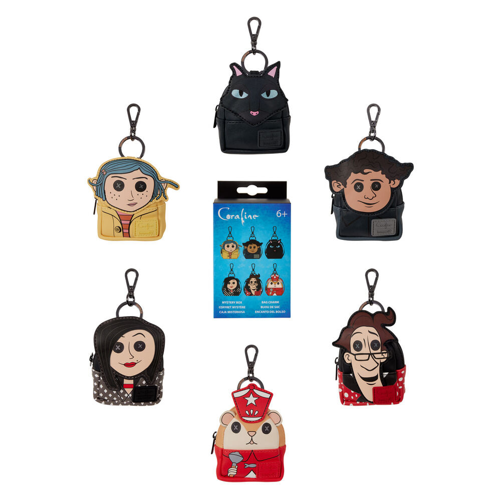 Coraline Worlds Assorted Mystery Mini Backpack Keychain - Loungefly