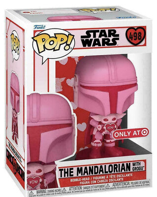 Funko Valentine's Edition Mandalorian With Grogu - Pink - #498 - Funko Pop! - Target Exclusive