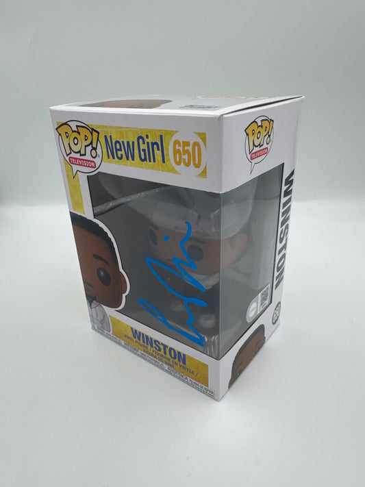 Winston  - #650 - Funko Pop! - Television - New Girl - Signed By Lamorne Morris - SWAU Certified Funko Pop!