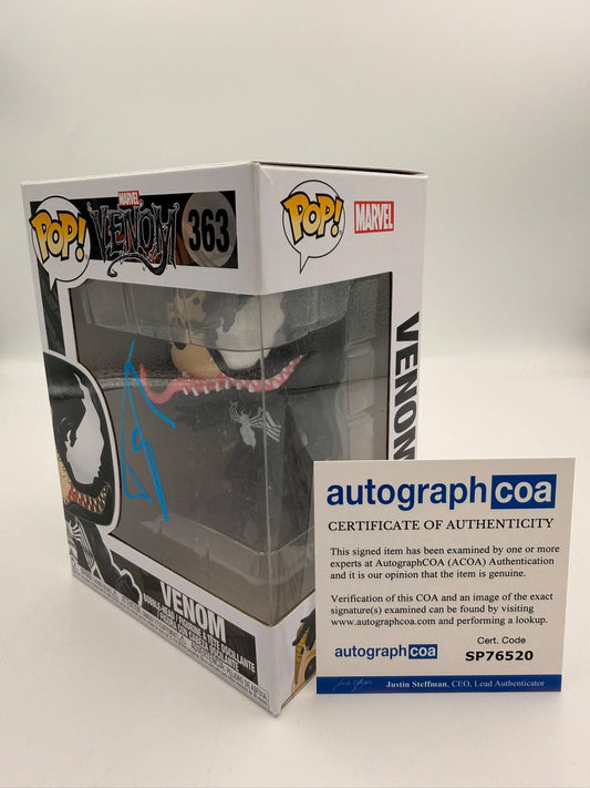 VENOM - #363 - Funko Pop! - MOVIES - Marvel -  Signed by Topher Grace - ACOA Certificate