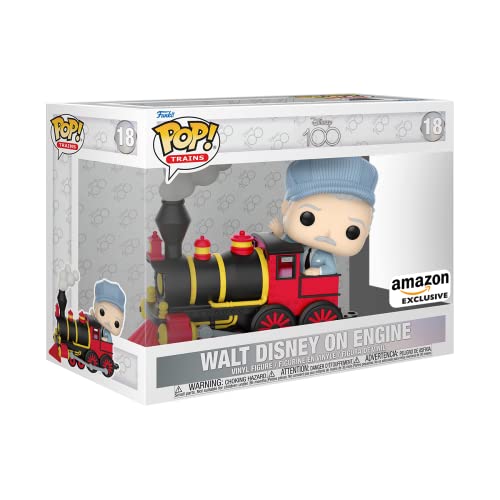 Funko Pop! Disney 100th Walt Disney on Engine Vinyl Figure - Amazon Exclusive