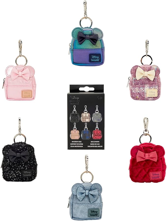 Minnie Mouse Glitter Mystery Mini Backpack Keychain Charm  - Loungefly