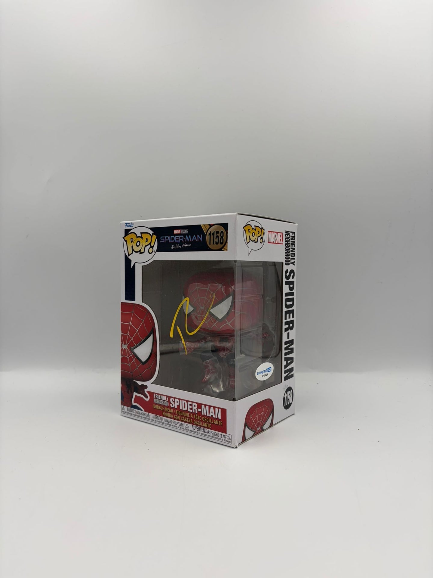 Friendly Neighborhood Spider-Man - #1158 - Spider-Man No Way Home  - Signed By Tobey Maguire  - Autographcoa Certified Funko Pop!