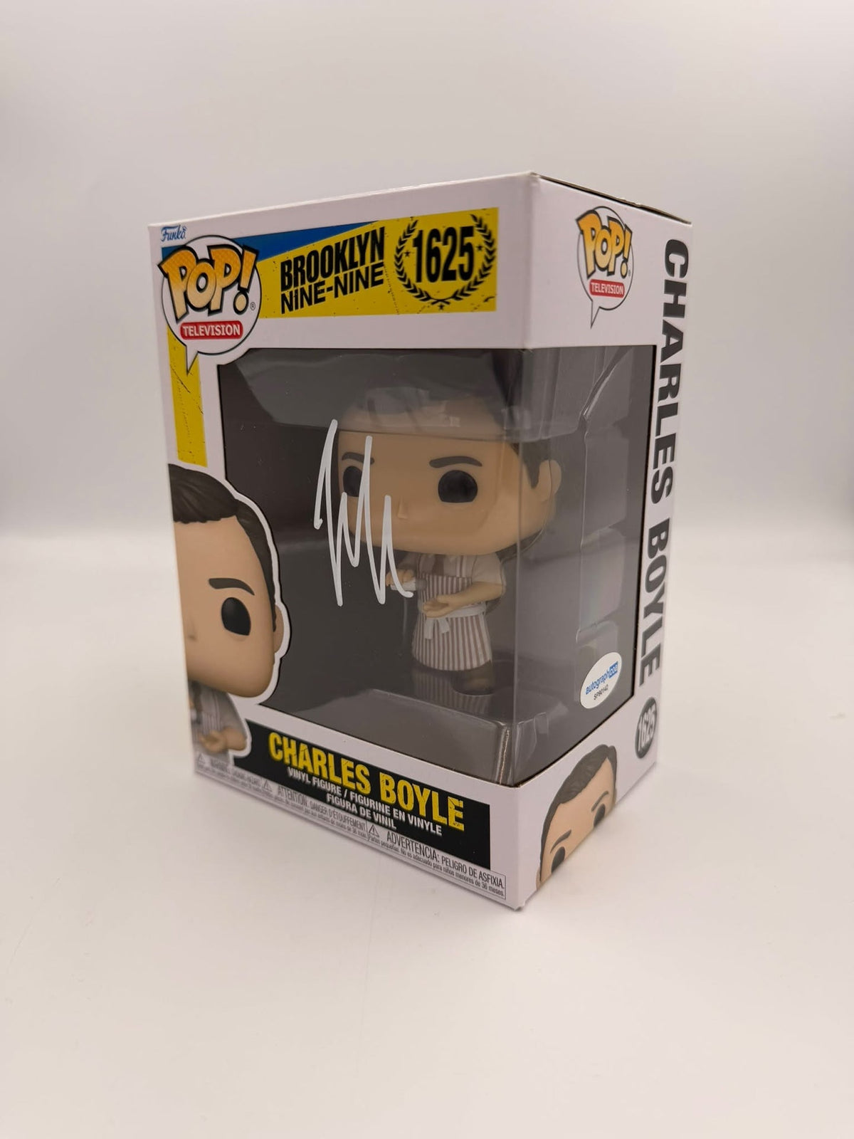CHARLES BOYLE - #1625 - Funko Pop! - TELEVISION - Brooklyn Nine-Nine -  Signed by Joe Lo  Truglio - ACOA Certificate