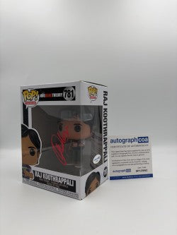 Raj Koothrappali  - #781 - The Big Bang Theory  - Funko Pop - Television - Signed By Kunal Nayyar - Certified Autographcoa