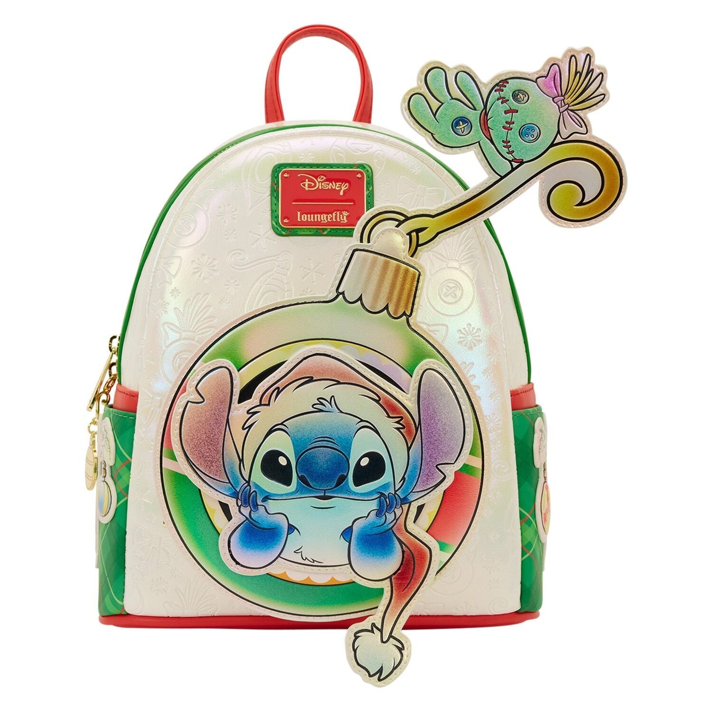 Stitch & Scrump Iridescent Holiday Ornament Mini Backpack – Loungefly