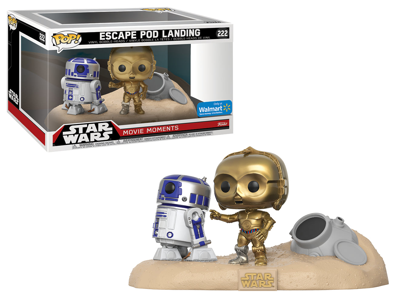 Escape Pod Landing, R2-D2 & C-3po - #222 - Star Wars - Funko Pop! - Walmart Exclusive