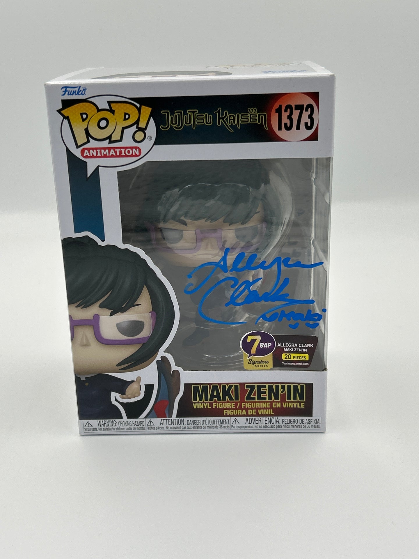 Maki Zenin - #1373 - Funko Pop! - Jujutsu Kaisen - 7BAP Signature Series -  Signed By Allegra Clark - 20 Pieces