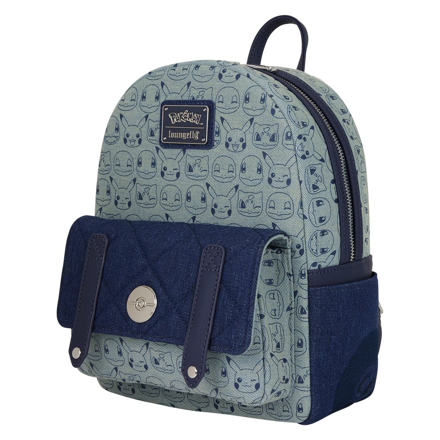 Pokemon Faux Denim Mini Backpack - Loungefly