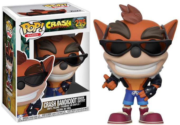 Crash Bandicoot  - #275 - Funko POP! Biker Outfit HOT TOPIC