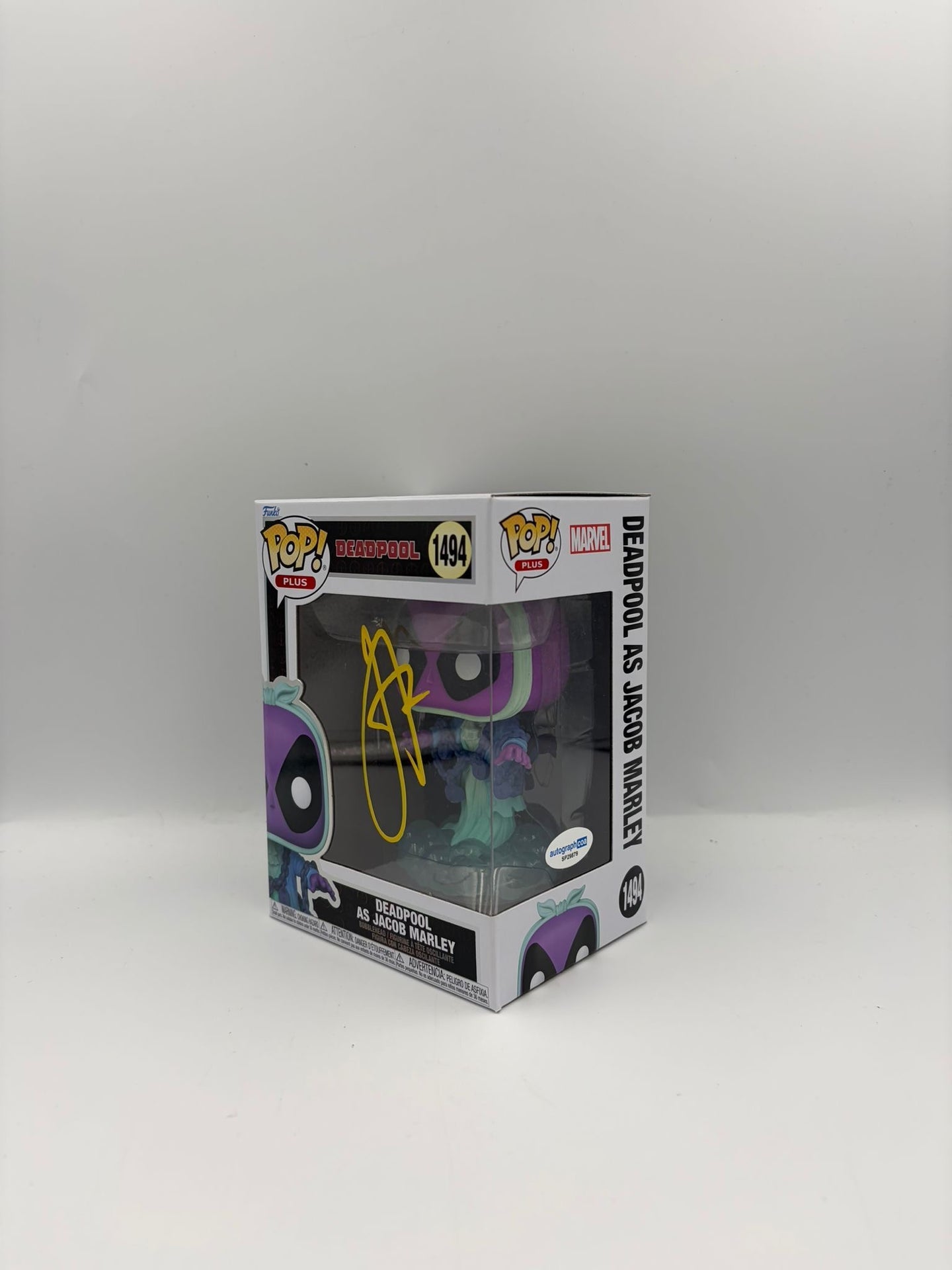 Deadpool As Jacob Marley - #1494 - Deadpool   - Signed By Jonathan Pryce - Autographcoa Certified Funko Pop!