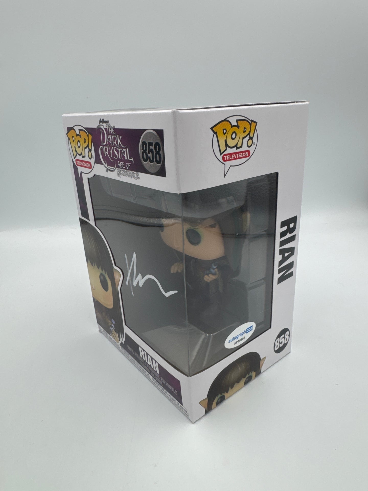 Rian - #858 - Funko Pop! - Movies - The Dark Crystal - Signed By Taron Egerton - ACOA CERTIFIED