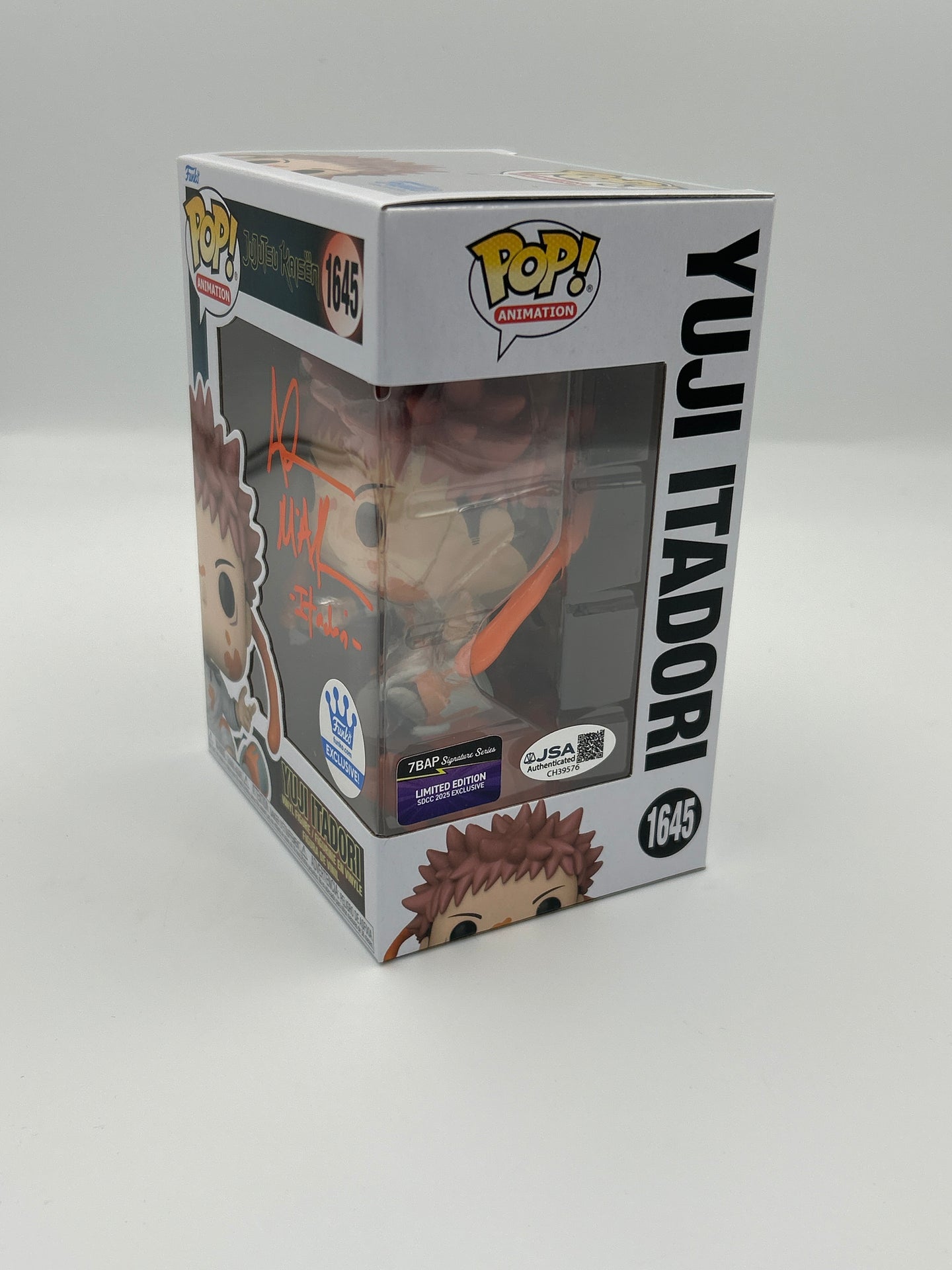 Yuji Itadori -  #1645 - Funko Pop - Animation - Jujutsu Kaisen - 7BAP Signature Series - Signed by Adam McArthur