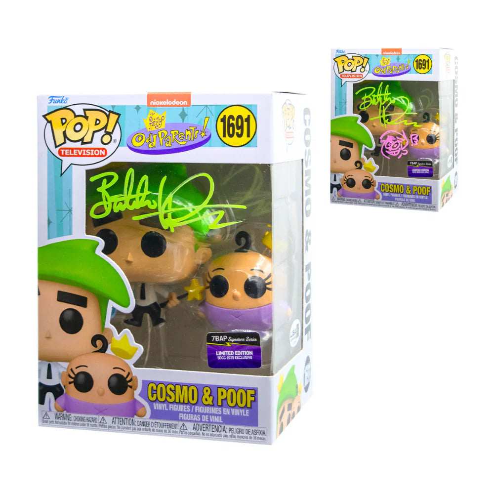 Cosmo & Poof - #1691 - Odd Parents  - Signed By Butch Hartman  - 7BAP Certified Funko Pop!