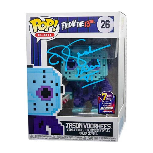 Jason Voorhees -  #26 - 8 Bit - Friday the 13th - Signed By C J Graham - 7BAP Certified Funko Pop!