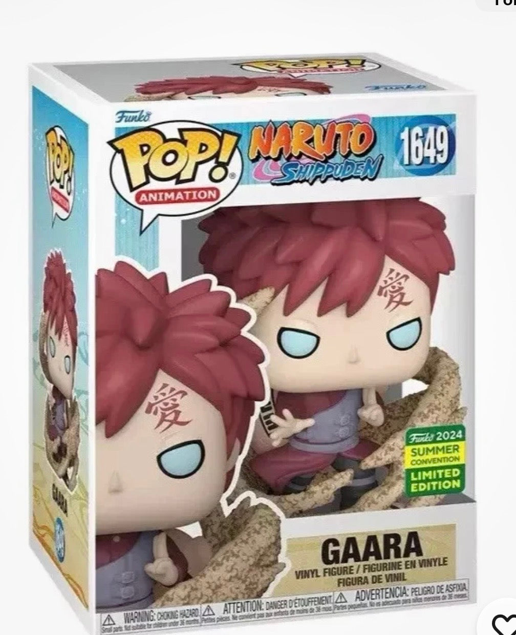 Funko Animation Naruto Shippuden Gaara - #1649 - 2024 Convention Exclusive - Funko Pop!