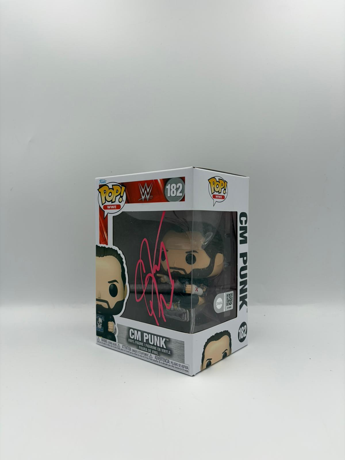 CM Punk - #182 -  WWE  - Signed By C M Punk- SWAU Certified Funko Pop!