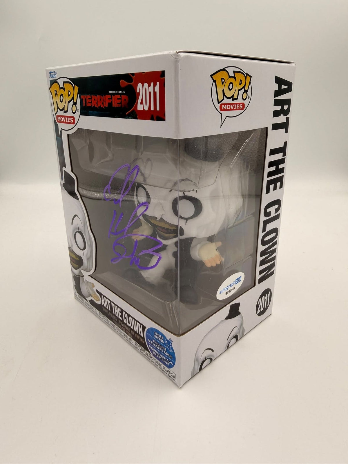 ART THE CLOWN - #2011 - Funko Pop! - MOVIES - The Terrifier -  Signed by David Howard Thornton - ACOA Certificate