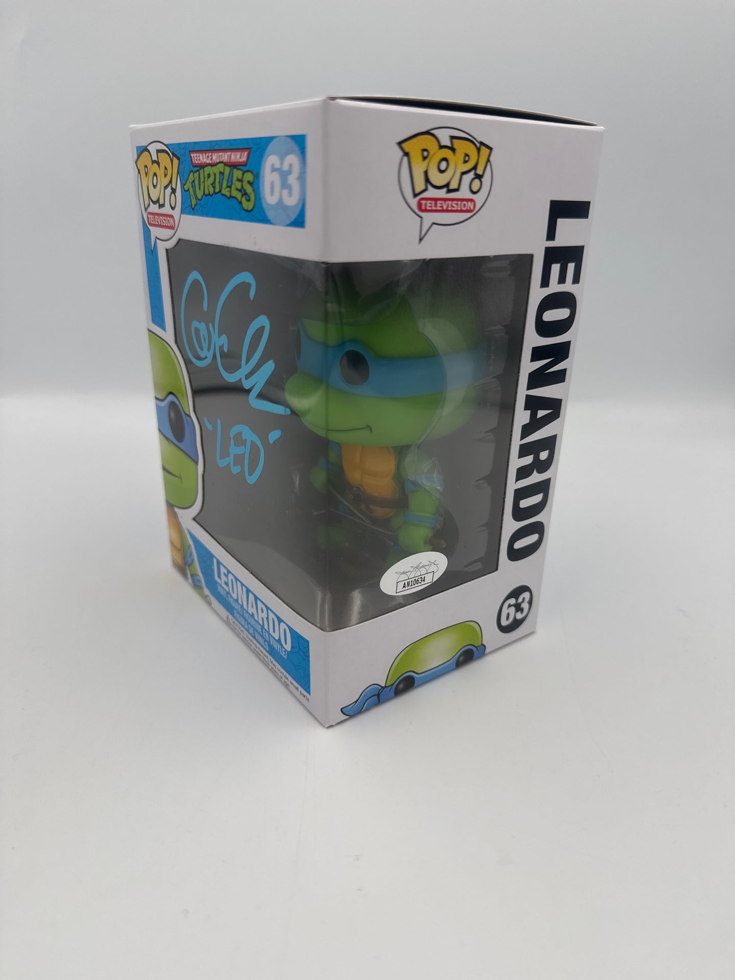 Leonardo - #63 - Funko Pop! - Television TMNT - Signed By Cam Clarke   - Certified By JSA