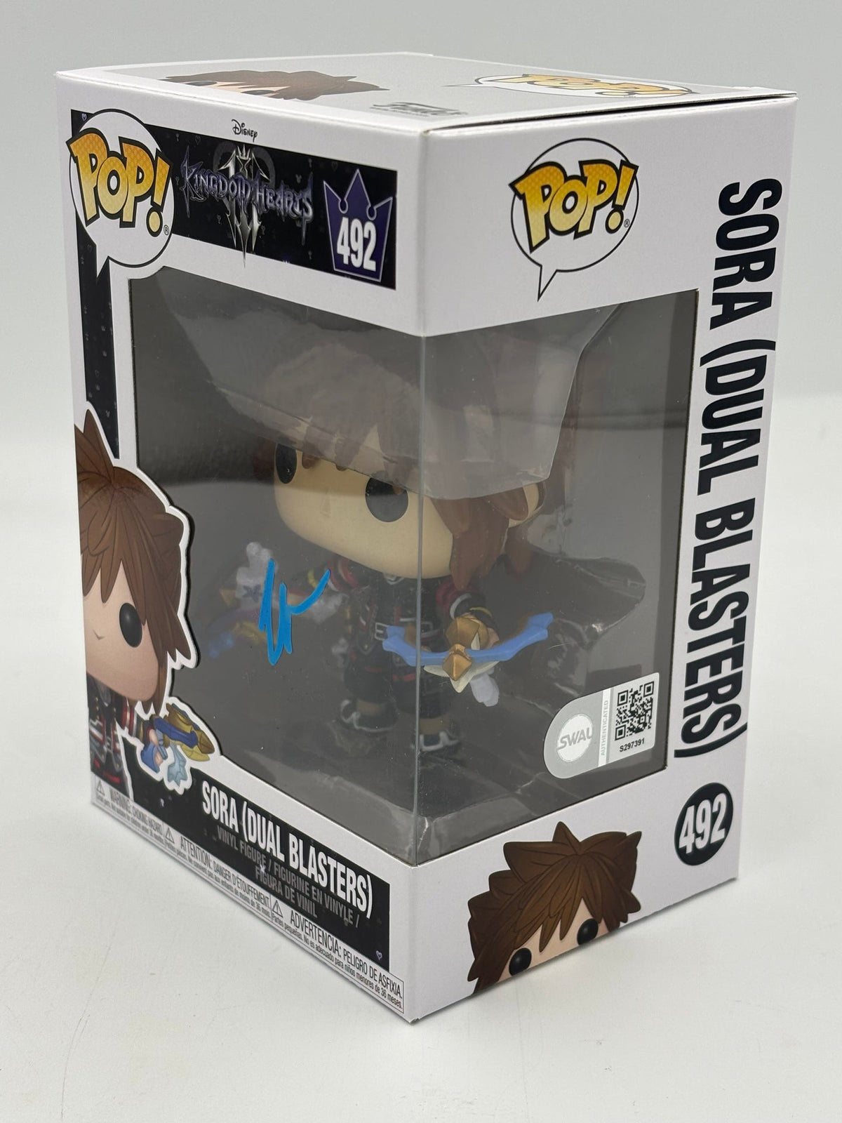 Sora (Dual Blasters)  - #492 - Funko Pop! -  Disney - Kingdom Hearts - Signed By Hayley Joel Osment - SWAU Certified