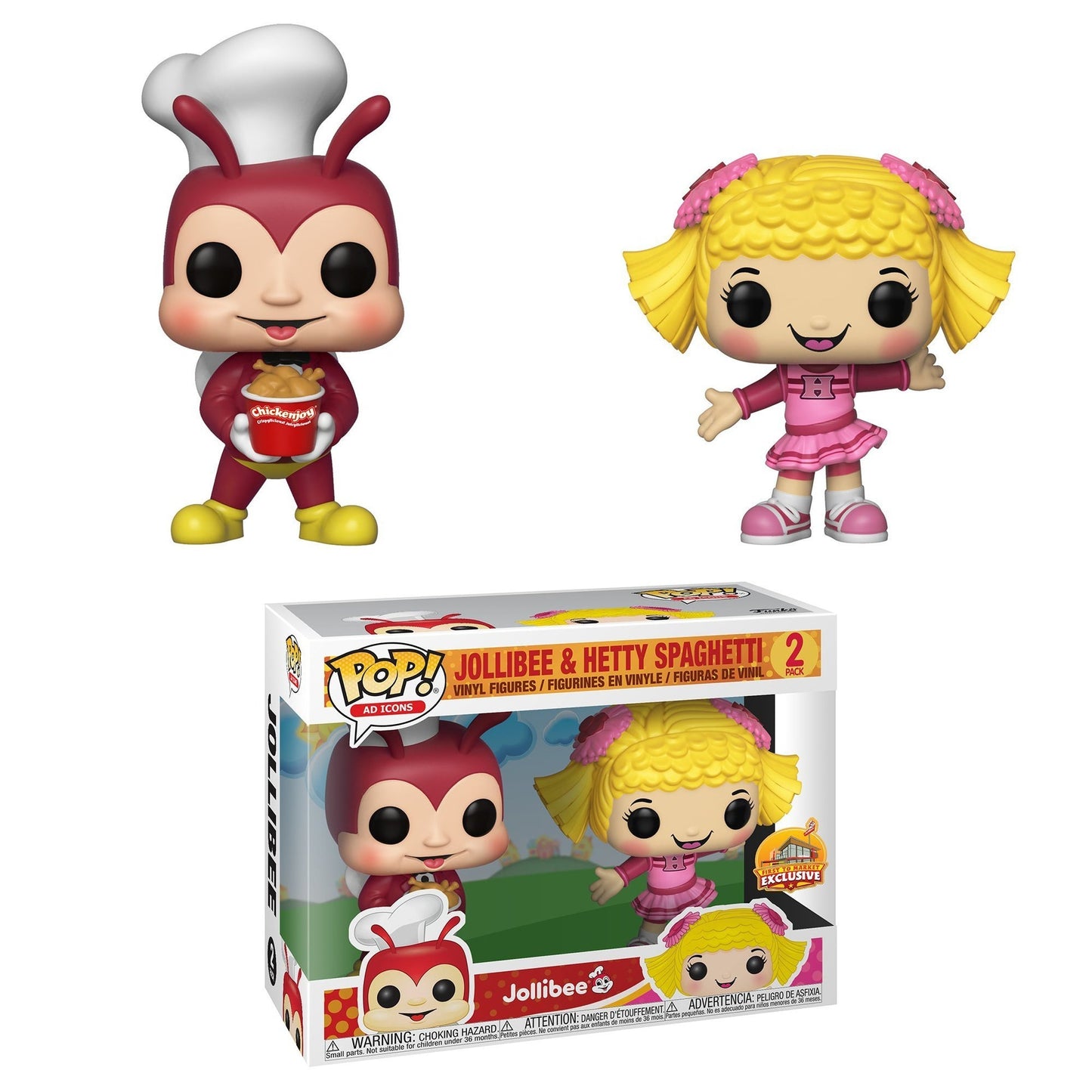 Jollibee & Hetty Spaghetti - 2 Pack - Funko Pop! - Jollibee  - First to Market Exclusive