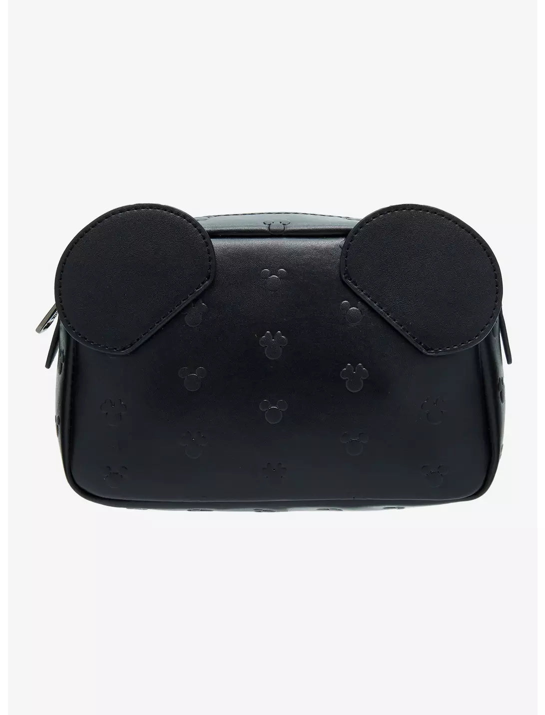 Disney Mickey and  Minnie Mouse Black Debossed AOP Cosmetic Bag - Loungefly
