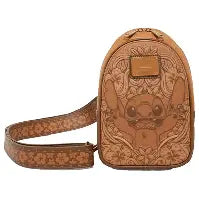 Stitch Brown Tooling Sling Bag - Loungefly