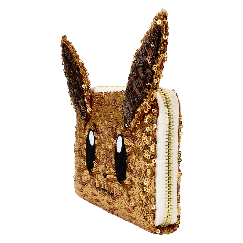 Pokémon Exclusive Eevee Sequin Cosplay Zip Around Wallet - Loungefly