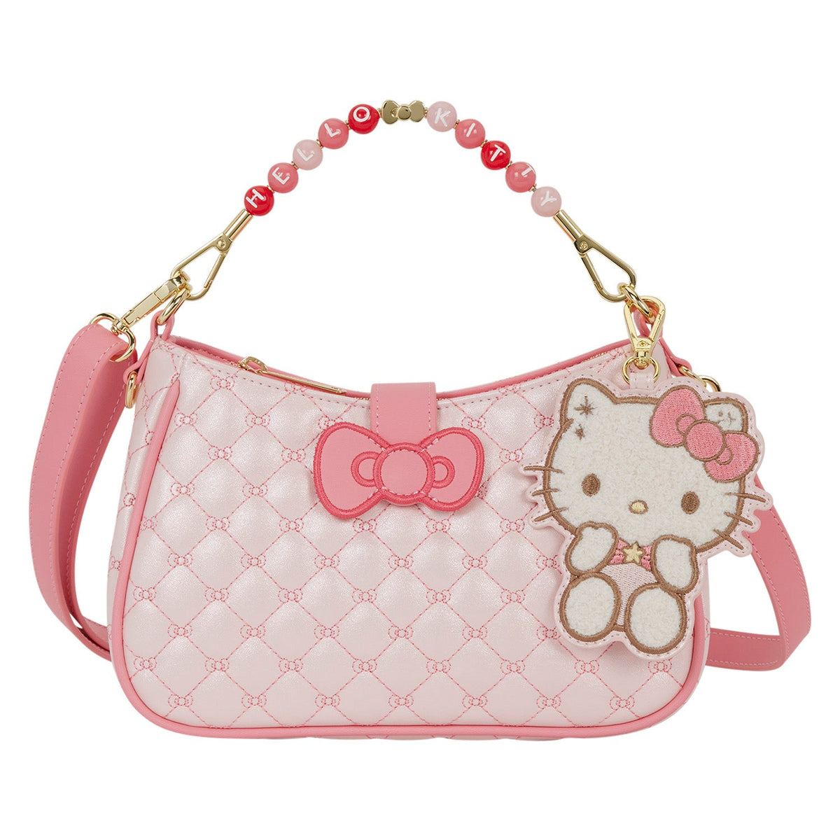 Sanrio Hello Kitty Quilted Crossbody Bag with Beaded Handle & Bag Charm- 23rd Oct 2026
