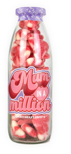Strawberry Hearts  - Mum In A Million -  Sweet Bottle Treat Kitchen