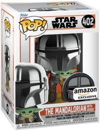 The Mandalorian With Grogu - #402 - Funko Pop! - Star Wars - Amazon Exclusive
