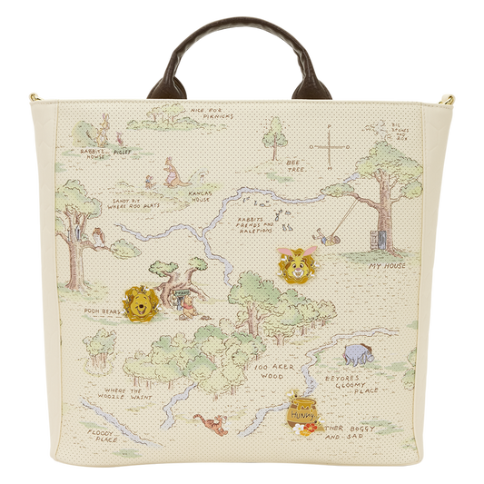 Winnie the Pooh Hundred Acre Wood Tote Pin Trader Crossbody Bag - Loungefly