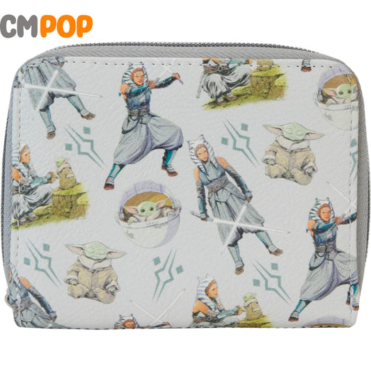 Ahsoka & Grogu AOP Star Wars Nylon Zip around Wallet - Loungefly Loungefly
