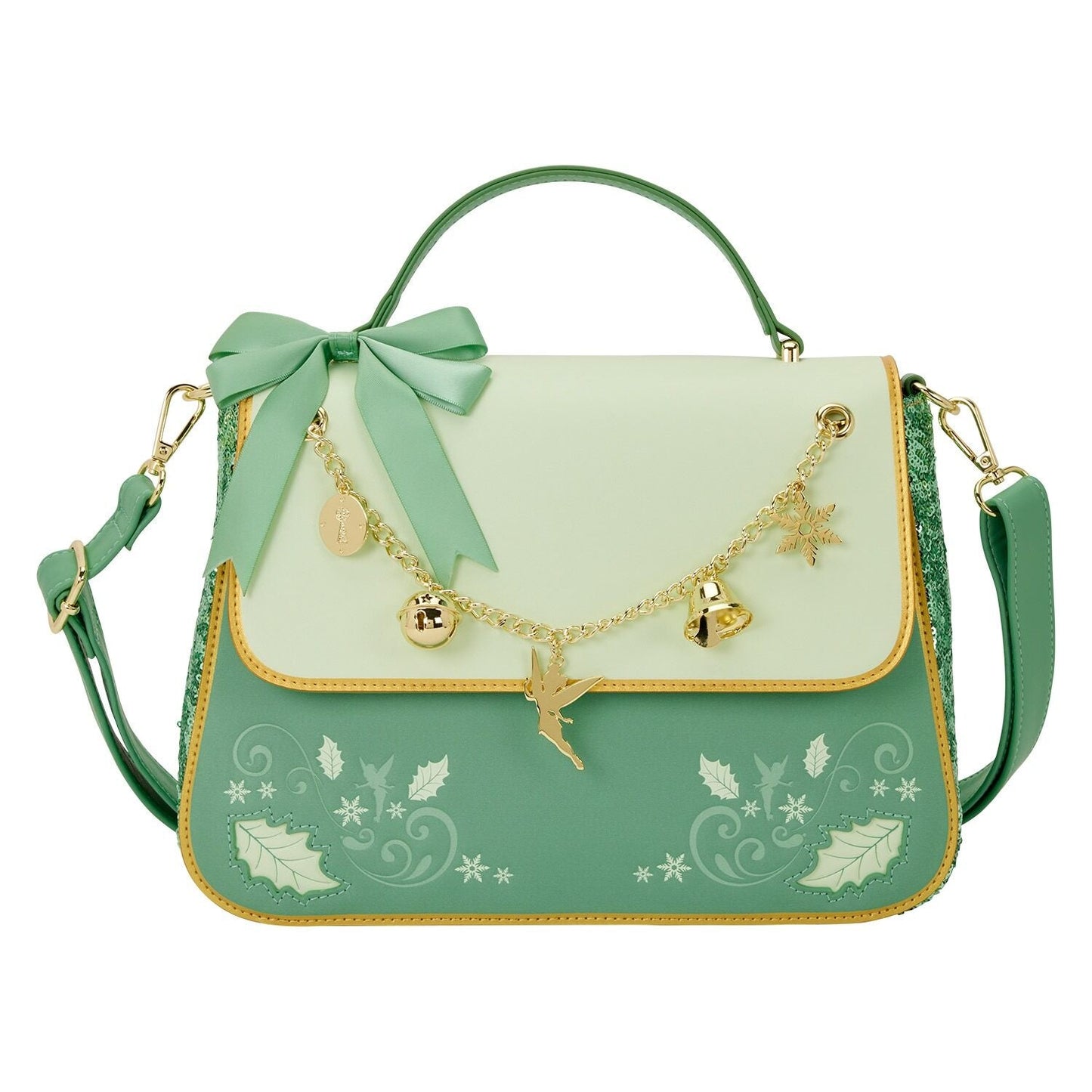 Tinker Bell Holiday Sequin Crossbody Bag with Charms – Loungefly