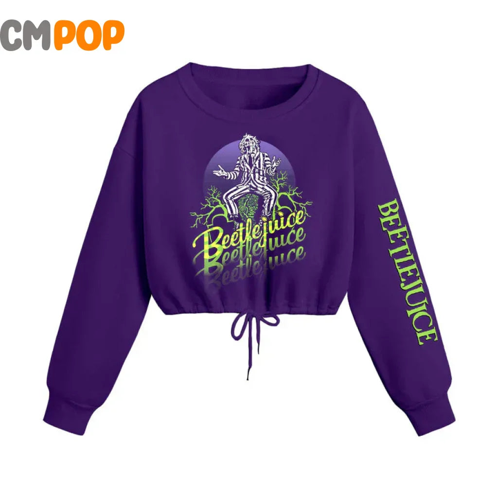 BettleJuice - 3 Times - (Cropped Sweatshirt)