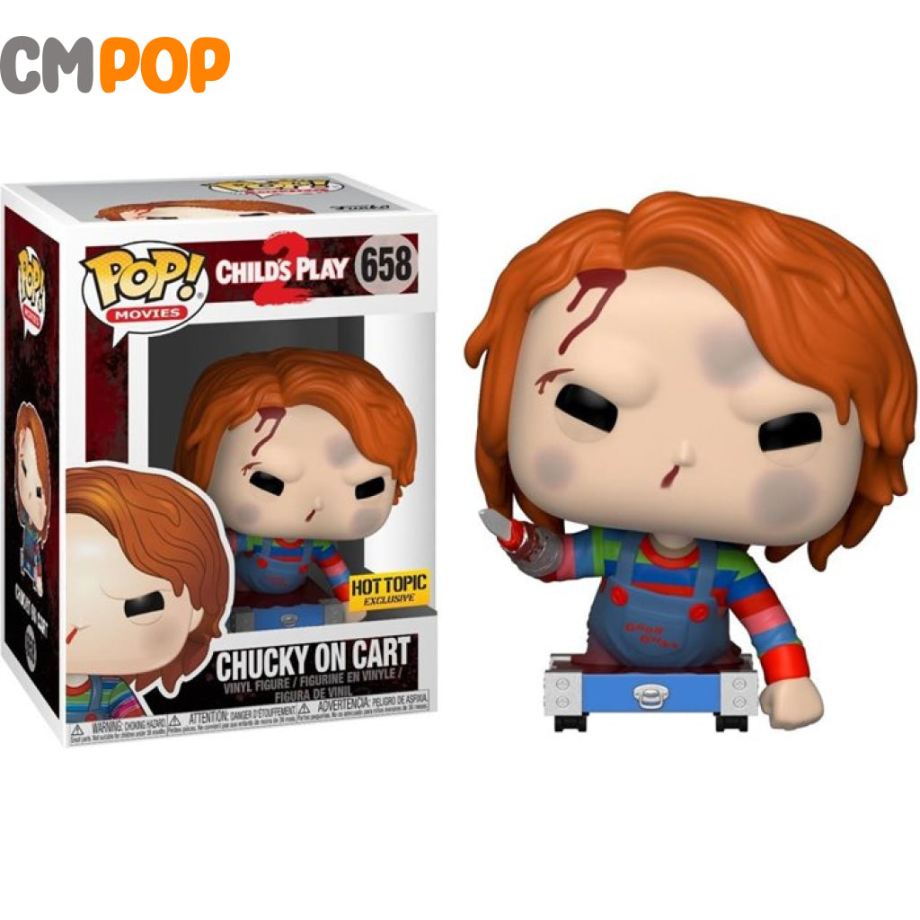 Chucky on Cart - #658 - Funko Pop! - Movies - Horror - Childs Play 2 - Hot Topic Exclusive