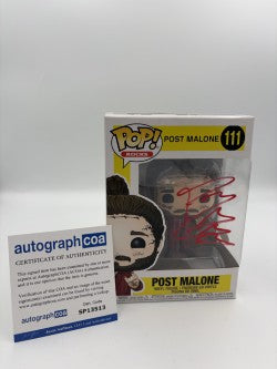 Post Malone  - #111 - Rocks - Funko - Signed By Post Malone - Certified Autographcoa